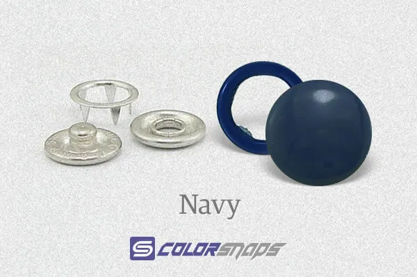 Navy Metal Snaps