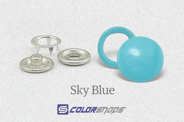 Sky Blue Snap Buttons