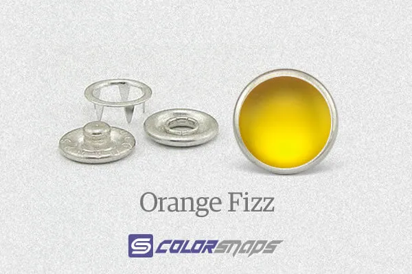 Orange Pearl Snap Button