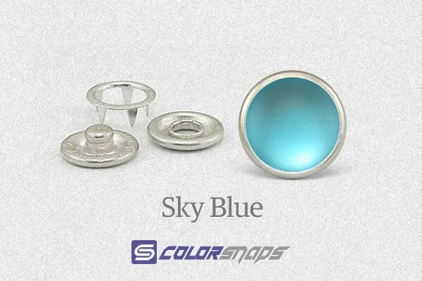 Sky Blue Pearl Snap Buttons