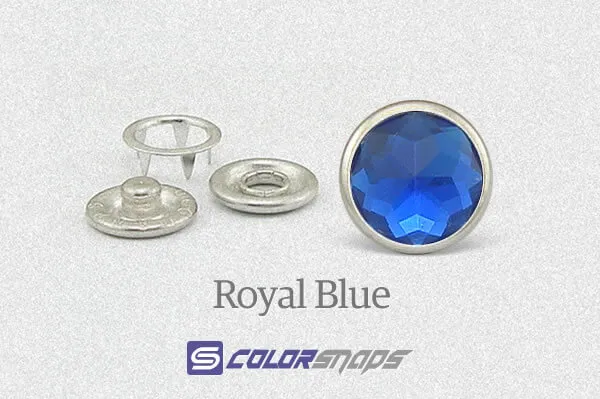 Royal Blue Decorative Pearl Snaps