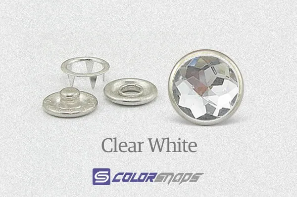 Clear White Pearl Snap Fastener