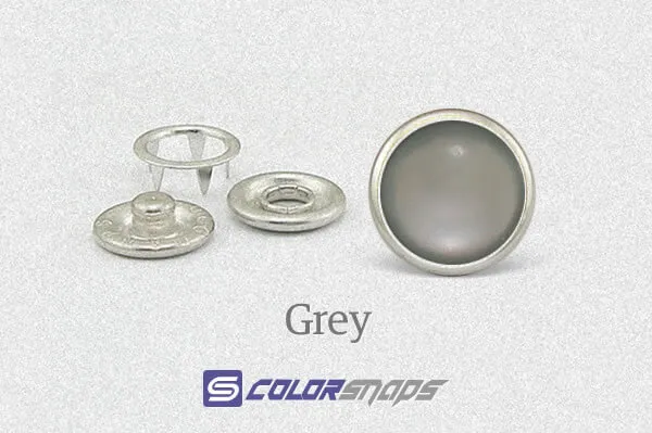 Grey Decorative Pearl Snaps