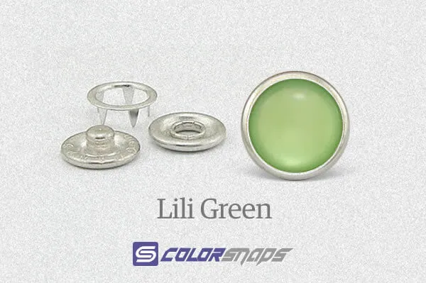 Lime Green Pearl Snap Fasteners